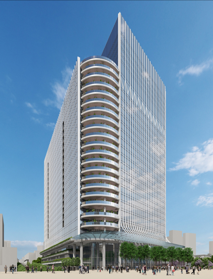 Concept image of exterior as seen from Shinagawa Station